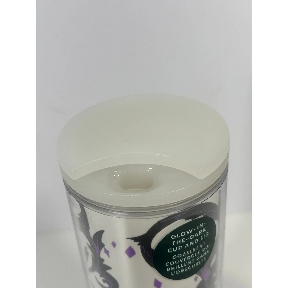 Starbucks Halloween 2021 Glow in the Dark purple Cat Spider Tumbler 16oz 011125